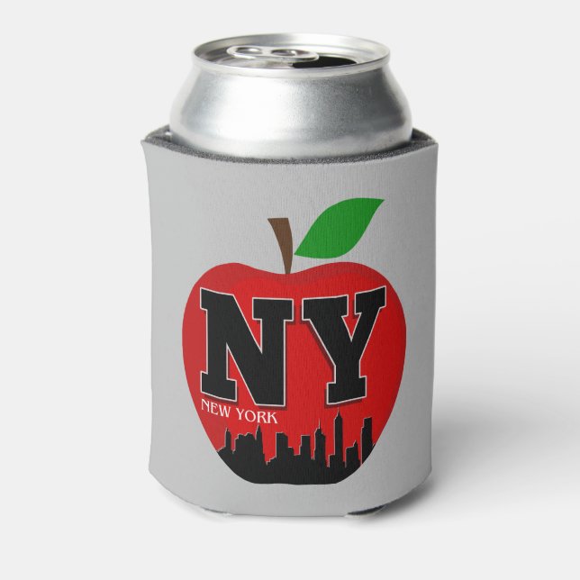 NY NEW YORK THE BIG APPLE CAN COOLER (Can Back)