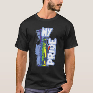 NY Pride Rainbow Colours, Statue of Liberty Prid T-Shirt