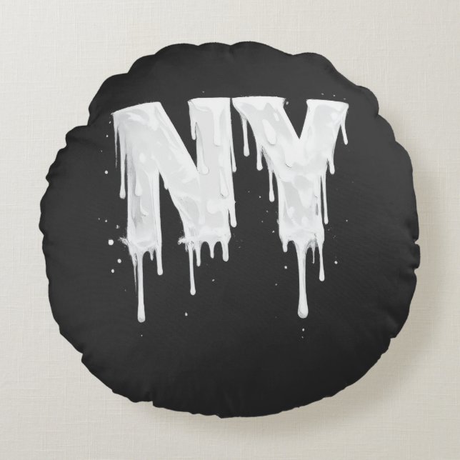NY Street Vibes Round Cushion (Front)