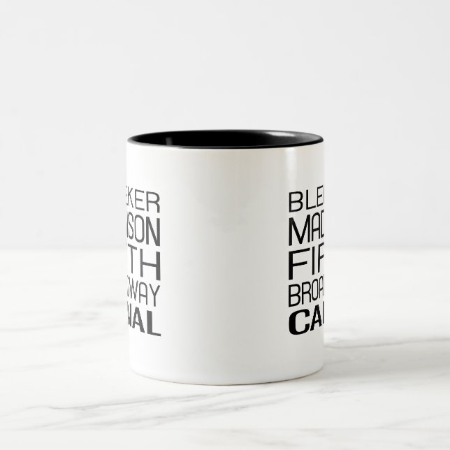 NY Streets Two-Tone Coffee Mug (Center)