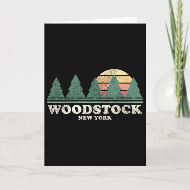 Ny Vintage Throwback Tee Retro 70s Design  Card (Front)