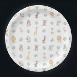 Nyala Safari Animals Birthday Paper Plate<br><div class="desc">This birthday paper plates features a charming safari jungle animal design. Most of the text is fully editable. For more advanced customisation of this design,  simply select the "Customise It" button above.</div>
