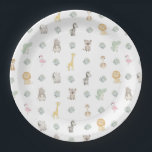 Nyala Safari Animals Birthday Paper Plate<br><div class="desc">This birthday paper plates features a charming safari jungle animal design. Most of the text is fully editable. For more advanced customisation of this design,  simply select the "Customise It" button above.</div>