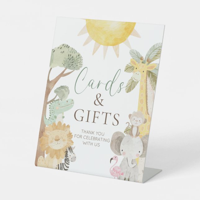 Nyala Safari Animals Cards and Gifts Pedestal Sign (Front)