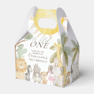Nyala Safari Animals First Birthday Favour Box