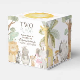 Nyala Safari Animals Two Wild Second Birthday Favour Box