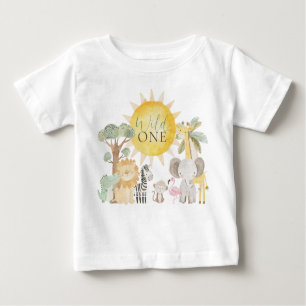 Nyala Safari Animals Wild One First Birthday Baby T-Shirt