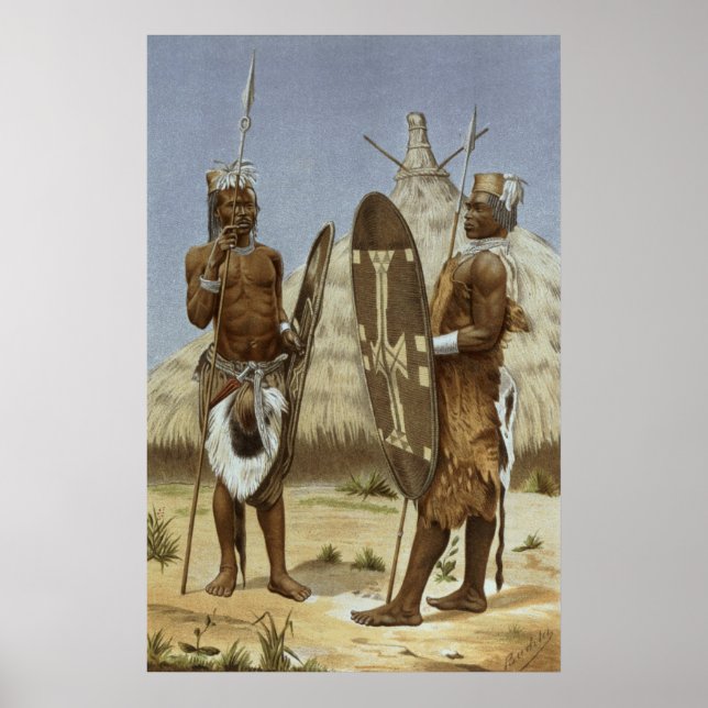 Nyam-nyam warriors from The History of Mankind Poster (Front)