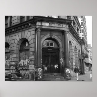 NYC, 2003 abandoned building Poster