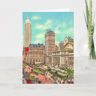 NYC - 42nd Street & 5th Ave. Card