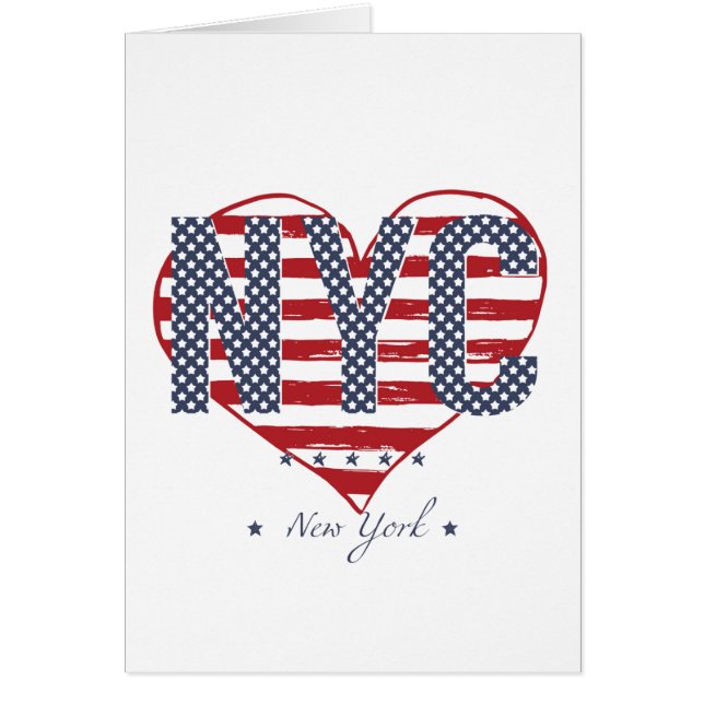 NYC American Flag Heart (Front)
