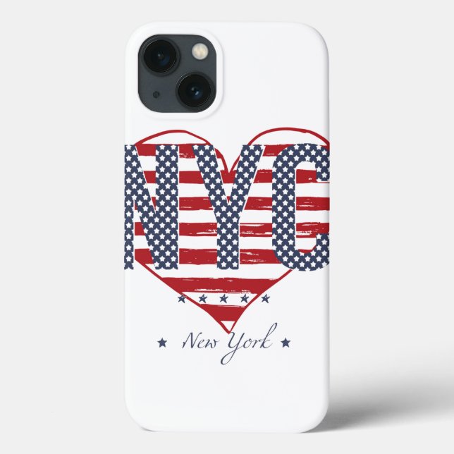 NYC American Flag Heart Case-Mate iPhone Case (Back)