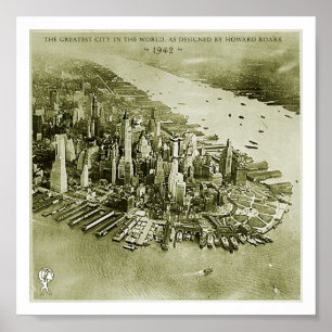 NYC, as designed by Howard Roark Poster