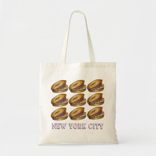NYC Bagel Lox Cream Cheese Capers New York Tote Bag