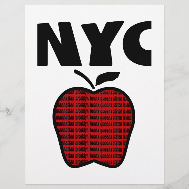 NYC - Big Apple With All 5 Boroughs (Front)