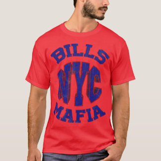 NYC Bills Mafia Vintage Text T-Shirt