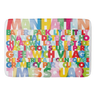NYC Boroughs Bath Mat