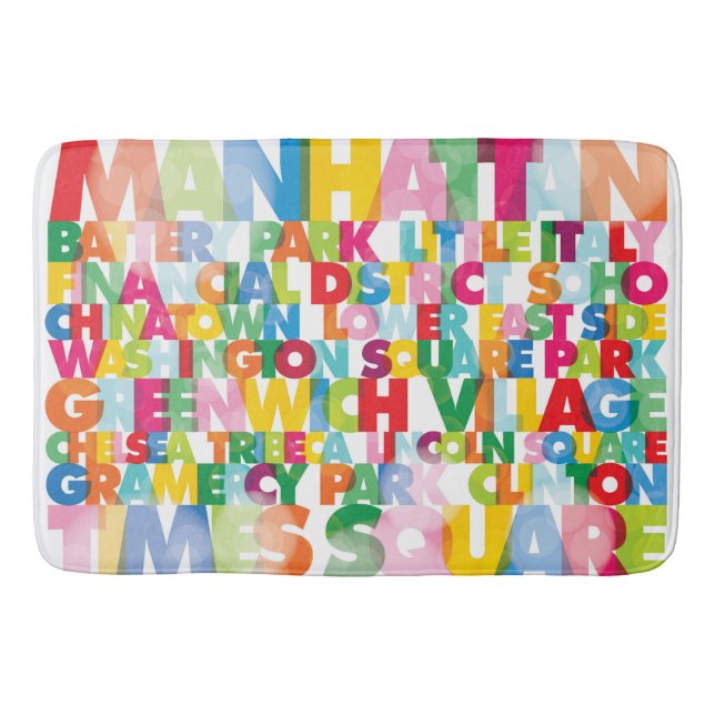 NYC Boroughs  Bath Mat (Front)