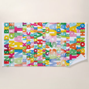 NYC Boroughs Beach Towel