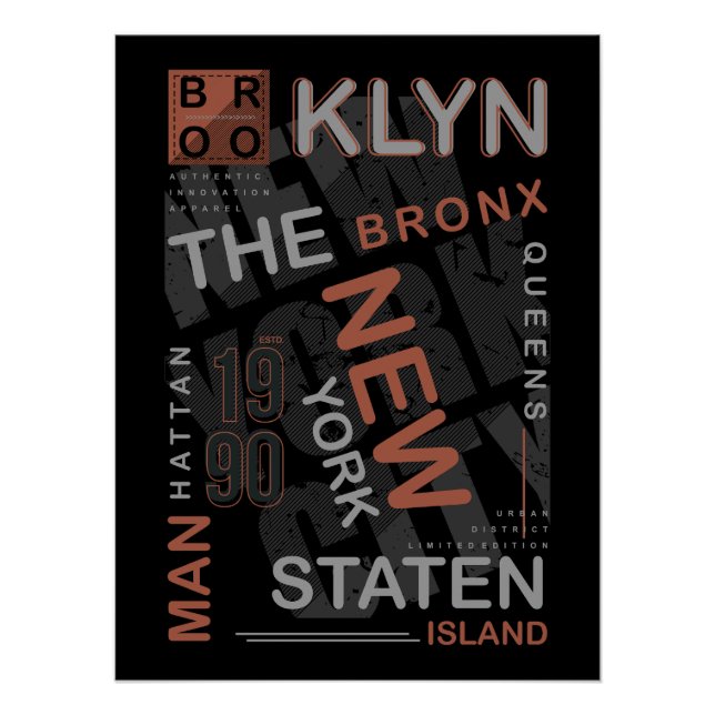 NYC Boroughs Legacy Poster (Front)