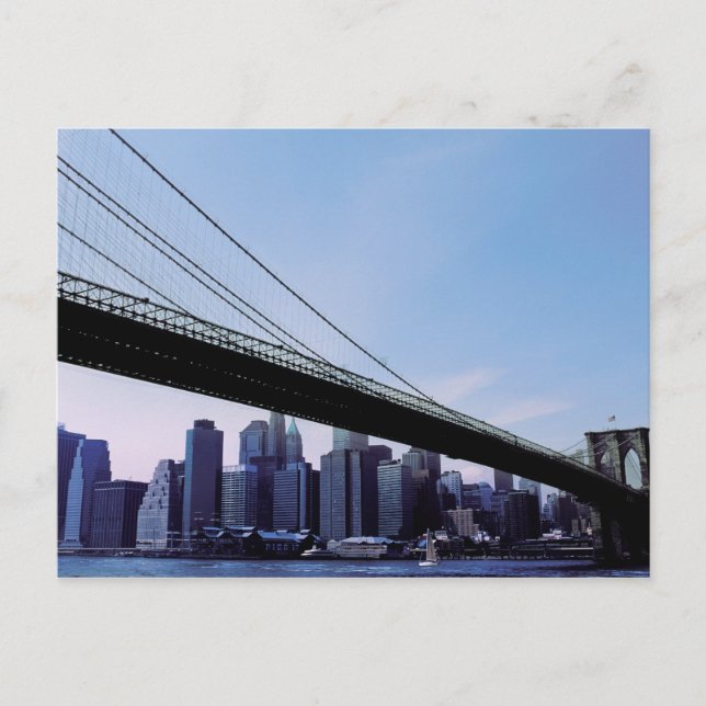 NYC Brooklyn Bridge Manhattan New York postcard (Front)