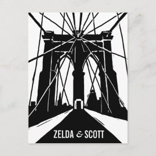 NYC Brooklyn Bridge   Save the Date Postcard