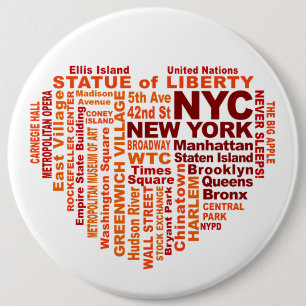 NYC button - size colossal