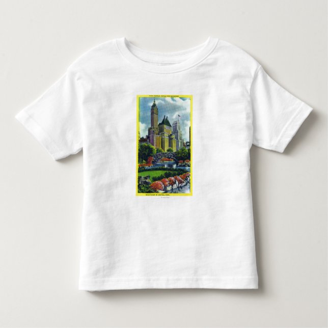 NYC Central Park View of 5th Ave Hotels Toddler T-Shirt (Front)