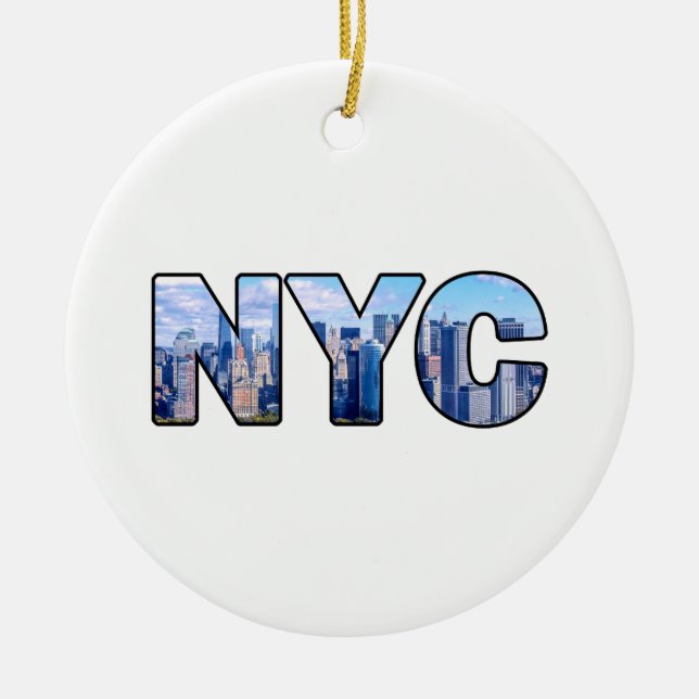 NYC CERAMIC TREE DECORATION (Front)