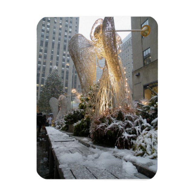 NYC Christmas Angel Magnet (Vertical)