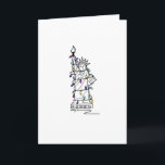 NYC Christmas Hanukkah Holiday Lights New York<br><div class="desc">Cards feature an original marker illustration of a New York City landmark, the Statue of Liberty, "dressed up" for the holiday season. Perfect for Christmas or Hanukkah! This Chanukah illustration is also available on other products. Don't see what you're looking for? Need help with customisation? Contact Rebecca to have something...</div>