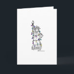 NYC Christmas Hanukkah Holiday Lights New York<br><div class="desc">Cards feature an original marker illustration of a New York City landmark, the Statue of Liberty, "dressed up" for the holiday season. Perfect for Christmas or Hanukkah! This Chanukah illustration is also available on other products. Don't see what you're looking for? Need help with customisation? Contact Rebecca to have something...</div>