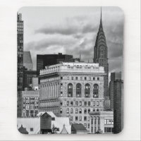 NYC: Chrysler Building, Back of Flatiron B&W 001