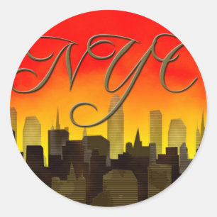nyc classic round sticker