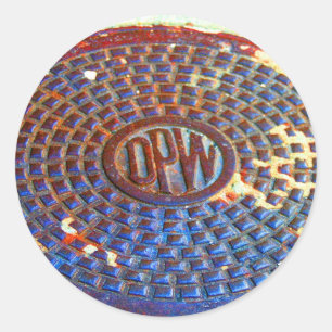 NYC DPW Manhole Cover Sticker