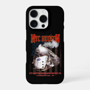 NYC Dreyfuss Hudson Locomotive. American flag iPhone 16 Pro Case
