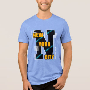 NYC Edge: Bold & Blue Tri-Blend Shirt