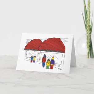 NYC Fifth Avenue Window Shopping Christmas Holiday Card