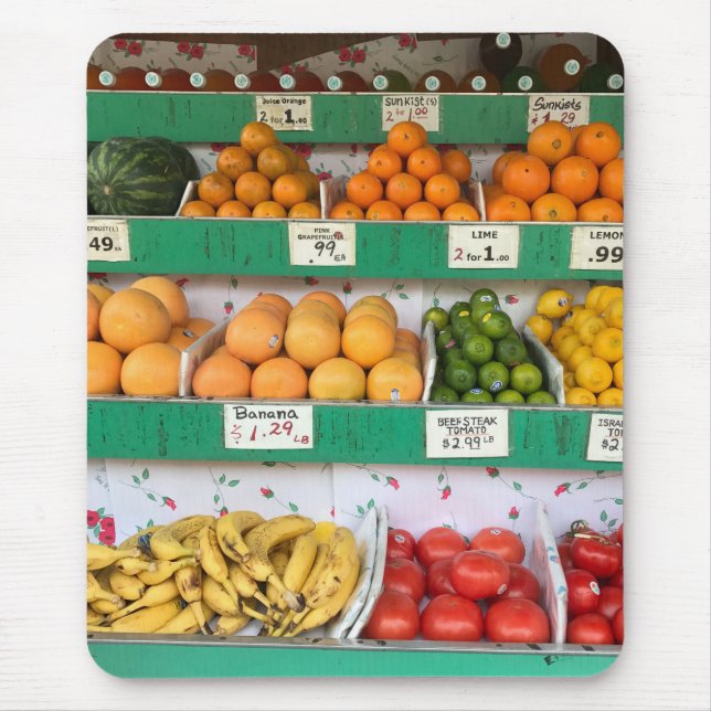 NYC Fruit Stand Sidewalk Grocery New York City Mouse Pad (Front)