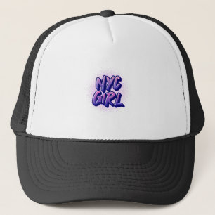 NYC Girl Graffiti Style Trucker Hat