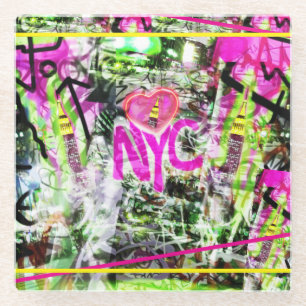 NYC Graffiti City Neon Gift Coasters