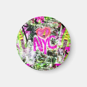 NYC Graffiti City Neon Gift Coasters Magnet