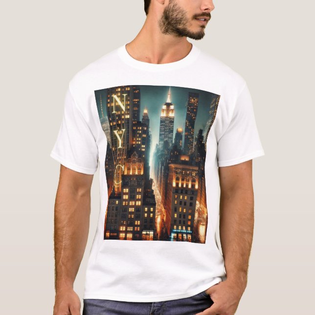 NYC Graphic T-Shirt – Iconic New York City Design (Front)