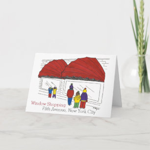 NYC Holiday Window Shopping New York Christmas NYC Card