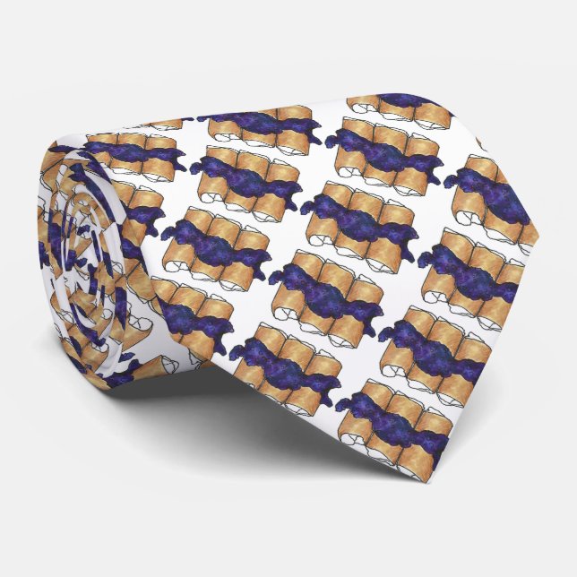 NYC Jewish Deli Blueberry Blintz Blintzes Foodie Tie (Rolled)
