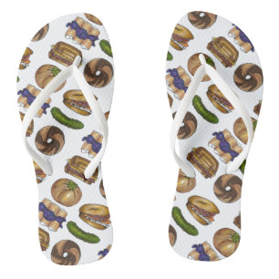 NYC Jewish Deli Foods Bagel Blintz Knish Pickle Thongs