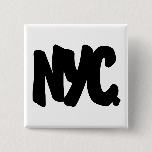 NYC Letters 15 Cm Square Badge (Front)
