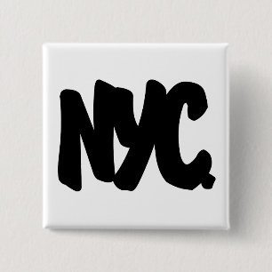 NYC Letters 15 Cm Square Badge