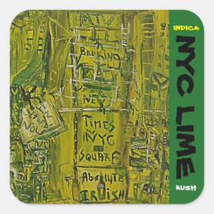 NYC LIME KUSH SQUARE STICKER