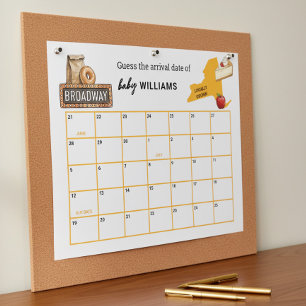 NYC Locally Grown Sketch Baby Due Date Game Poster